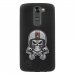 TPU1LGK7SKULLCASQUE - Coque souple pour LG K7 avec impression Motifs tête de mort avec un casque de moto