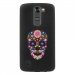 TPU1LGK7SKULLFLEUR - Coque souple pour LG K7 avec impression Motifs crâne en fleurs