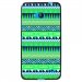TPU1LUM640AZTEQUEBLEUVERT - Coque Souple en gel noir pour Microsoft Lumia 640 avec impression Motifs aztèque bleu et vert