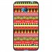 TPU1LUM640AZTEQUEJAUNEROUGE - Coque Souple en gel noir pour Microsoft Lumia 640 avec impression Motifs aztèque jaune et rouge