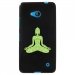 TPU1LUM640BOUDDHAVERT - Coque Souple en gel noir pour Microsoft Lumia 640 avec impression Motifs bouddha vert