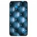 TPU1LUM640CAPITONBLEU - Coque Souple en gel noir pour Microsoft Lumia 640 avec impression Motifs effet capitonné bleu