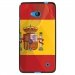 TPU1LUM640DRAPESPAGNE - Coque Souple en gel noir pour Microsoft Lumia 640 avec impression Motifs drapeau de l'Espagne