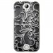 TPU1M330ARABESQUENOIR - Coque souple pour Acer Liquid M330 avec impression Motifs arabesque noir