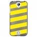 TPU1M330BANDESJAUNES - Coque souple pour Acer Liquid M330 avec impression Motifs bandes jaunes