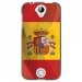 TPU1M330DRAPESPAGNE - Coque souple pour Acer Liquid M330 avec impression Motifs drapeau de l'Espagne