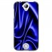 TPU1M330SOIEBLEU - Coque souple pour Acer Liquid M330 avec impression Motifs soie drapée bleu