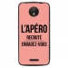 TPU1MOTOCAPEROROSE - Coque souple pour Motorola Moto C avec impression Motifs l'apéro recrute rose
