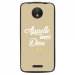 TPU1MOTOCDIEUTAUPE - Coque souple pour Motorola Moto C avec impression Motifs Appelle moi Dieu taupe