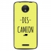 TPU1MOTOCDISCAMIONJAUNE - Coque souple pour Motorola Moto C avec impression Motifs Dis Camion jaune