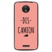 TPU1MOTOCDISCAMIONROSE - Coque souple pour Motorola Moto C avec impression Motifs Dis Camion rose