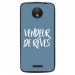 TPU1MOTOCVENDREVEBLEU - Coque souple pour Motorola Moto C avec impression Motifs vendeur de rêves bleu