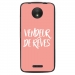 TPU1MOTOCVENDREVEROSE - Coque souple pour Motorola Moto C avec impression Motifs vendeur de rêves rose