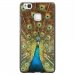 TPU1P9LITEPAON - Coque souple pour Huawei Ascend P9-Lite avec impression Motifs paon qui fait la roue
