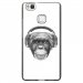 TPU1P9LITEVIEUSINGECASQ - Coque souple pour Huawei Ascend P9-Lite avec impression Motifs singe avec casque