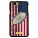 TPU1RAINBOWBALLONUSA - Coque Souple en gel pour Wiko Rainbow avec impression ballon de rugby et drapeau des États-Unis