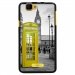 TPU1RAINBOWCABINEUKJAUNE - Coque Souple en gel noir pour Wiko Rainbow avec impression Motifs cabine téléphonique UK jaune