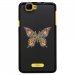 TPU1RAINBOWPAPILLONSEUL - Coque Souple en gel noir pour Wiko Rainbow avec impression Motifs papillon psychédélique