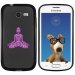 TPU1S7390BOUDDHAMAUVE - Coque Souple en gel noir pour Galaxy Trend Lite avec impression Motifs bouddha mauve