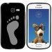 TPU1S7390PIED - Coque Souple en gel noir pour Galaxy Trend Lite avec impression Motifs empreinte de pied