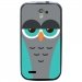 TPU1SFRTRAIL4CHOUETTE2 - Coque souple pour SFR StarTrail 4 avec impression Motifs chouette endormie bleue et grise