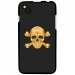 TPU1SUNSET2SKULLOR - Coque Souple en gel pour Wiko Sunset 2 avec impression Motifs tête de mort aspect or