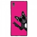 TPU1XA1ULTRACHIENVFUSHIA - Coque souple pour Sony Xperia XA1 Ultra avec impression Motifs chien à lunettes sur fond fushia