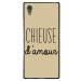 TPU1XA1ULTRACHIEUSETAUPE - Coque souple pour Sony Xperia XA1 Ultra avec impression Motifs Chieuse d'Amour taupe