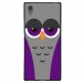 TPU1XA1ULTRACHOUETTE6 - Coque souple pour Sony Xperia XA1 Ultra avec impression Motifs chouette endormie mauve et grise