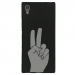TPU1XA1ULTRAMAINPEACE - Coque souple pour Sony Xperia XA1 Ultra avec impression Motifs main Peace and Love