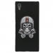 TPU1XA1ULTRASKULLCASQUE - Coque souple pour Sony Xperia XA1 Ultra avec impression Motifs tête de mort avec un casque de moto