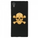 TPU1XA1ULTRASKULLOR - Coque souple pour Sony Xperia XA1 Ultra avec impression Motifs tête de mort aspect or