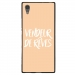 TPU1XA1ULTRAVENDREVEBEIGE - Coque souple pour Sony Xperia XA1 Ultra avec impression Motifs vendeur de rêves beige