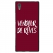 TPU1XA1ULTRAVENDREVEBORDEAU - Coque souple pour Sony Xperia XA1 Ultra avec impression Motifs vendeur de rêves bordeau