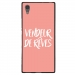 TPU1XA1ULTRAVENDREVEROSE - Coque souple pour Sony Xperia XA1 Ultra avec impression Motifs vendeur de rêves rose
