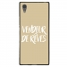 TPU1XA1ULTRAVENDREVETAUPE - Coque souple pour Sony Xperia XA1 Ultra avec impression Motifs vendeur de rêves taupe