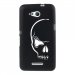TPU1XPE4GCRANEBLANC - Coque Souple en gel noir pour Sony Xperia E4g avec impression Motifs crâne blanc