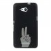 TPU1XPE4GMAINPEACE - Coque souple pour Sony Xperia E4g avec impression Motifs main Peace and Love