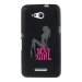 TPU1XPE4GSEXYGIRL - Coque Souple en gel noir pour Sony Xperia E4g avec impression Motifs Sexy Girl