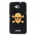 TPU1XPE4GSKULLOR - Coque Souple en gel noir pour Sony Xperia E4g avec impression Motifs tête de mort aspect or