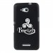 TPU1XPE4GTRISKEL - Coque Souple en gel noir pour Sony Xperia E4g avec impression Motifs Triskel celte blanc