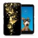 TPU1XPE4PAPILLONSOR - Coque Souple en gel noir pour Sony Xperia E4 avec impression Motifs papillons dorés