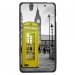 TPU1XPERIAC4CABINEUKJAUNE - Coque Souple en gel pour Sony Xperia C4 avec impression Motifs cabine téléphonique UK jaune