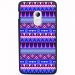 TPU1Z200AZTEQUEBLEUVIO - Coque souple pour Acer Liquid Z200 avec impression Motifs aztèque bleu et violet