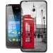 TPU1Z200CABINEUK - Coque Souple en gel noir pour Acer Z200 avec impression Motifs cabine téléphonique UK rouge