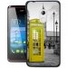 TPU1Z200CABINEUKJAUNE - Coque Souple en gel noir pour Acer Z200 avec impression Motifs cabine téléphonique UK jaune