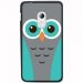 TPU1Z200CHOUETTE1 - Coque souple pour Acer Liquid Z200 avec impression Motifs chouette bleue et grise