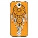 TPU1Z320REVEORANGE - Coque souple pour Acer Liquid Z320 avec impression Motifs attrape rêve sur fond orange