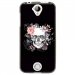 TPU1Z320SKULLFLOWER - Coque souple pour Acer Liquid Z320 avec impression Motifs skull fleuri