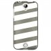 TPU1Z330BANDESBLANCHES - Coque souple pour Acer Liquid Z330 avec impression Motifs bandes blanches